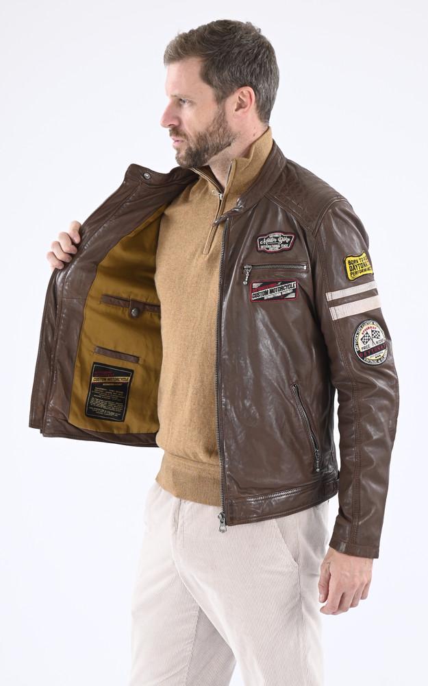 La Canadienne Blouson Motard Limerock Marron