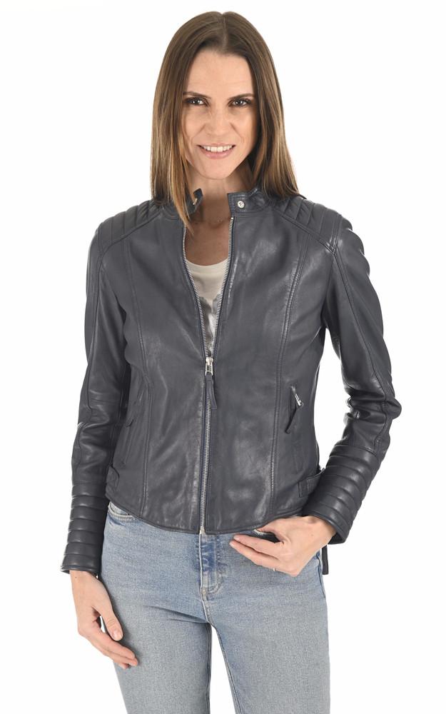 la canadienne Blouson Motard Louise bleu marine