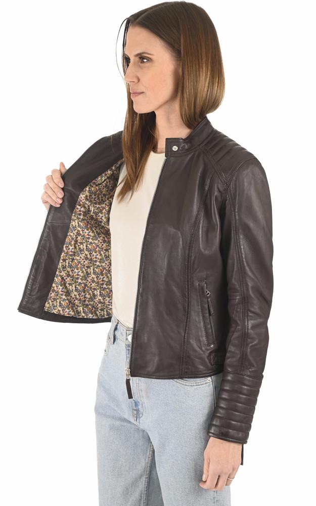 La Canadienne Blouson Motard Louise Marron