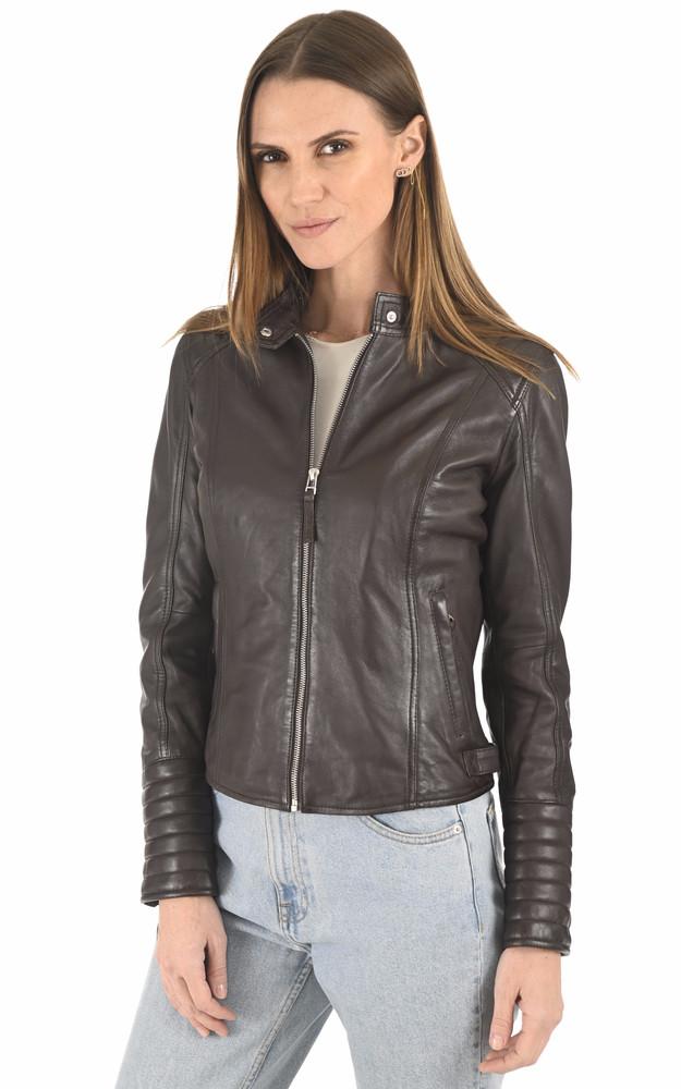 la canadienne Blouson Motard Louise marron