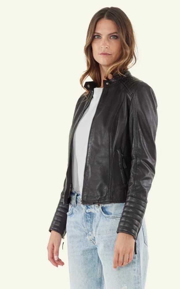 La Canadienne Blouson Motard Louise Noir