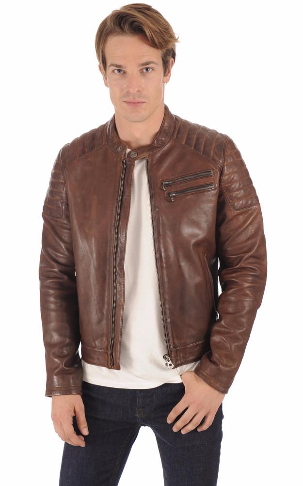 la canadienne Blouson motard Starget marron