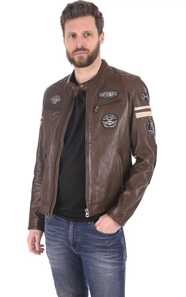 la canadienne Blouson motard Walker marron