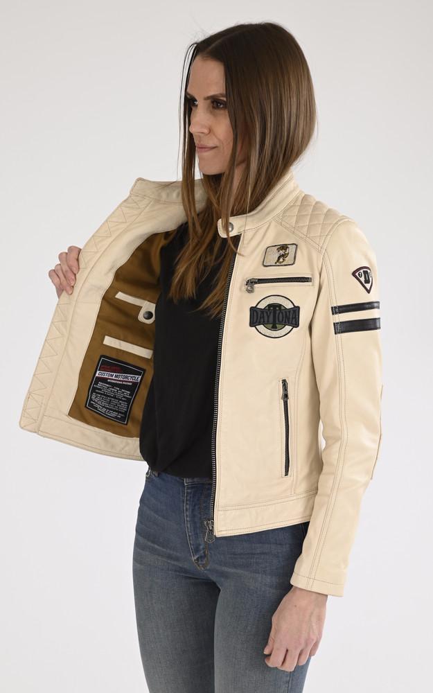 La Canadienne Blouson Motard Walkora Blanc