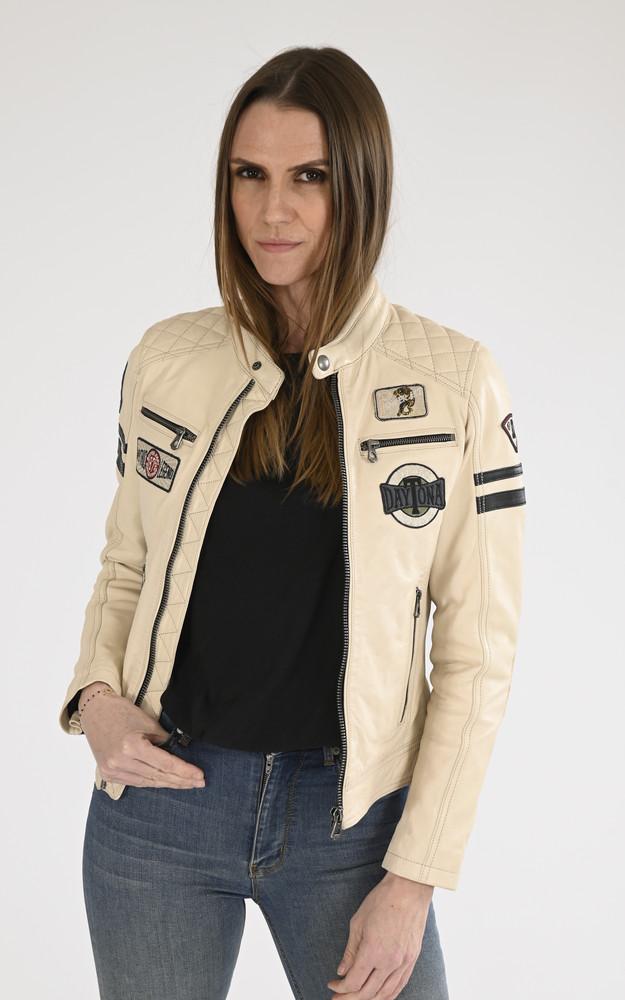 La Canadienne Blouson Motard Walkora Blanc