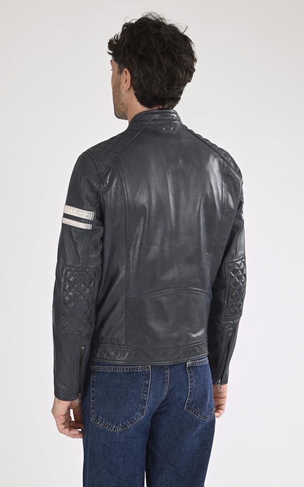 La Canadienne Blouson Moto Spencer Bleu