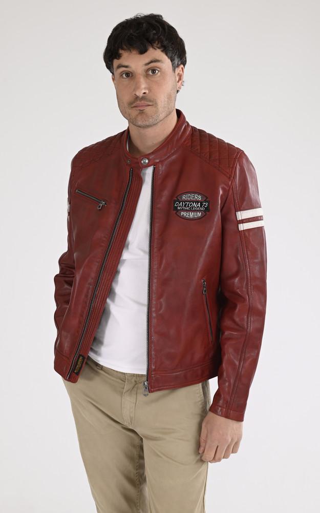 la canadienne Blouson moto Spencer rouge