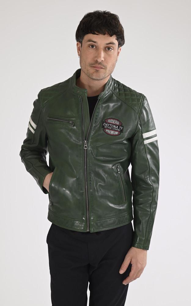 La Canadienne Blouson Moto Spencer Vert