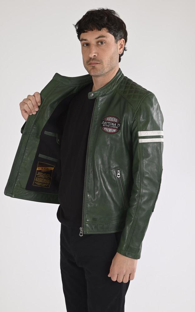 La Canadienne Blouson Moto Spencer Vert
