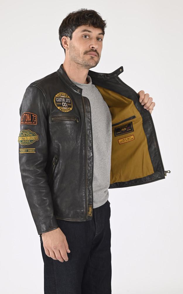 La Canadienne Blouson Moto Vintage Martinez Noir