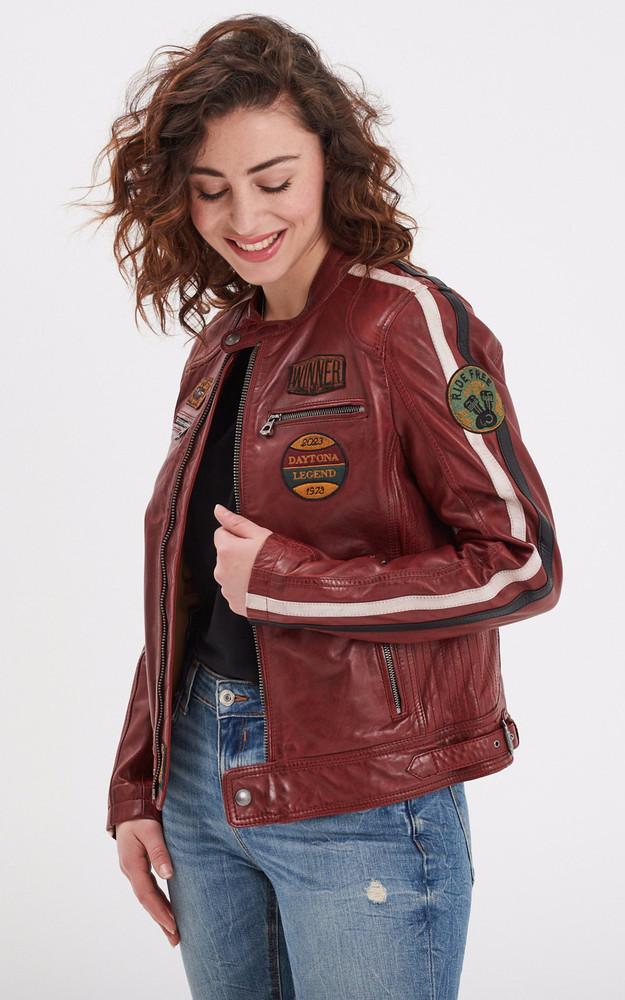 La Canadienne Blouson Moto Wartbugy Bordeaux