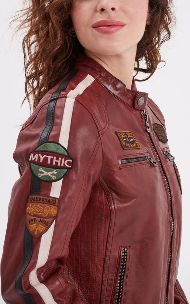 La Canadienne Blouson Moto Wartbugy Bordeaux