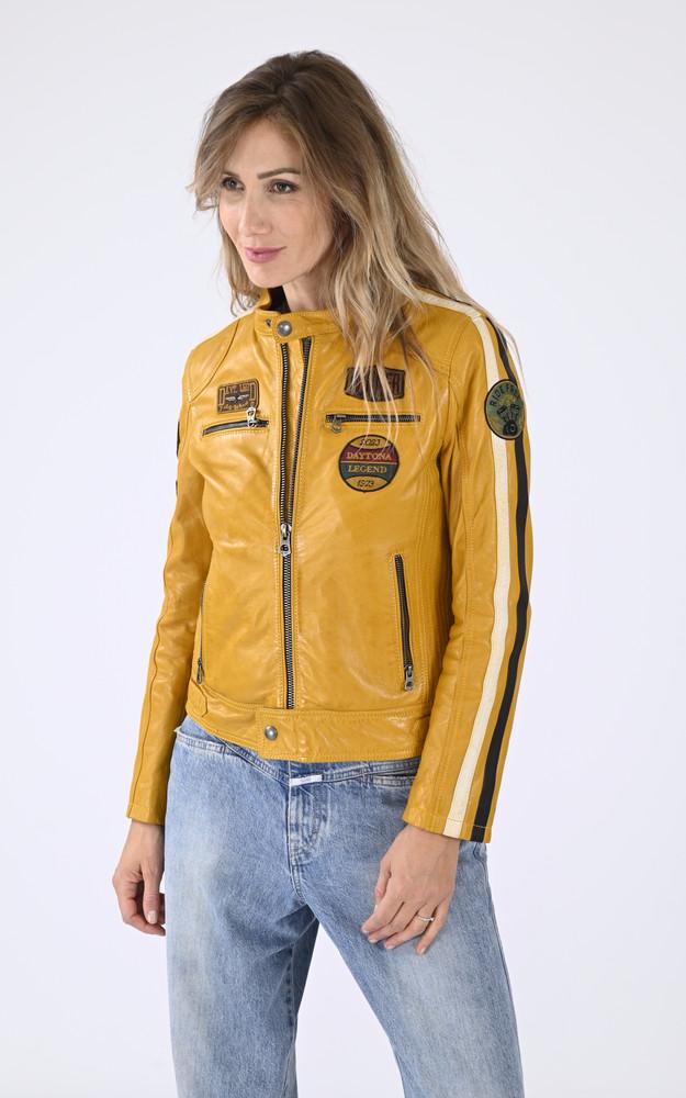 La Canadienne Blouson Moto Wartbugy Jaune