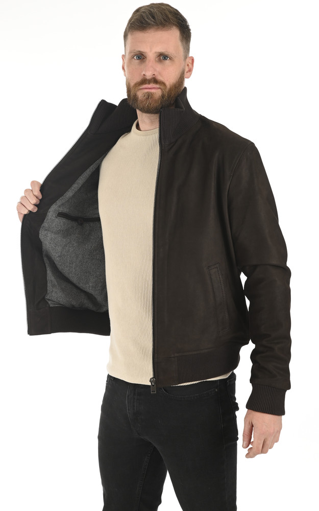 La Canadienne Blouson Nubuck Paros Marron