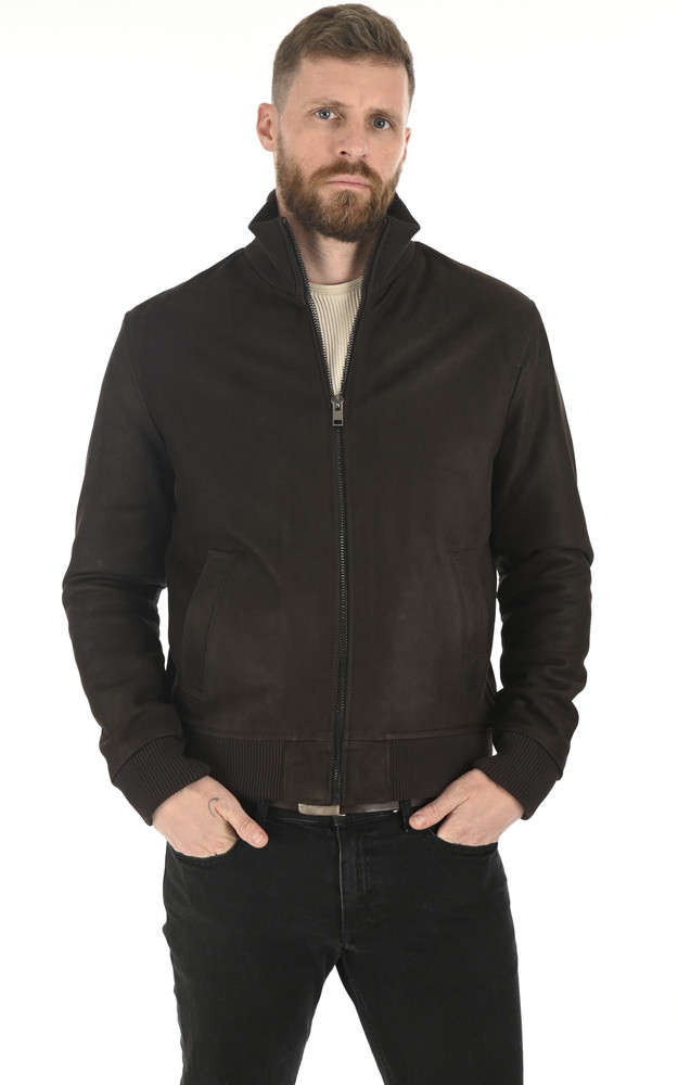la canadienne Blouson nubuck Paros marron