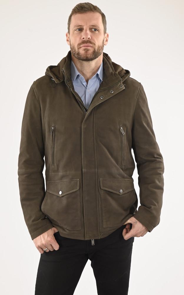la canadienne Blouson nubuck Tom kaki