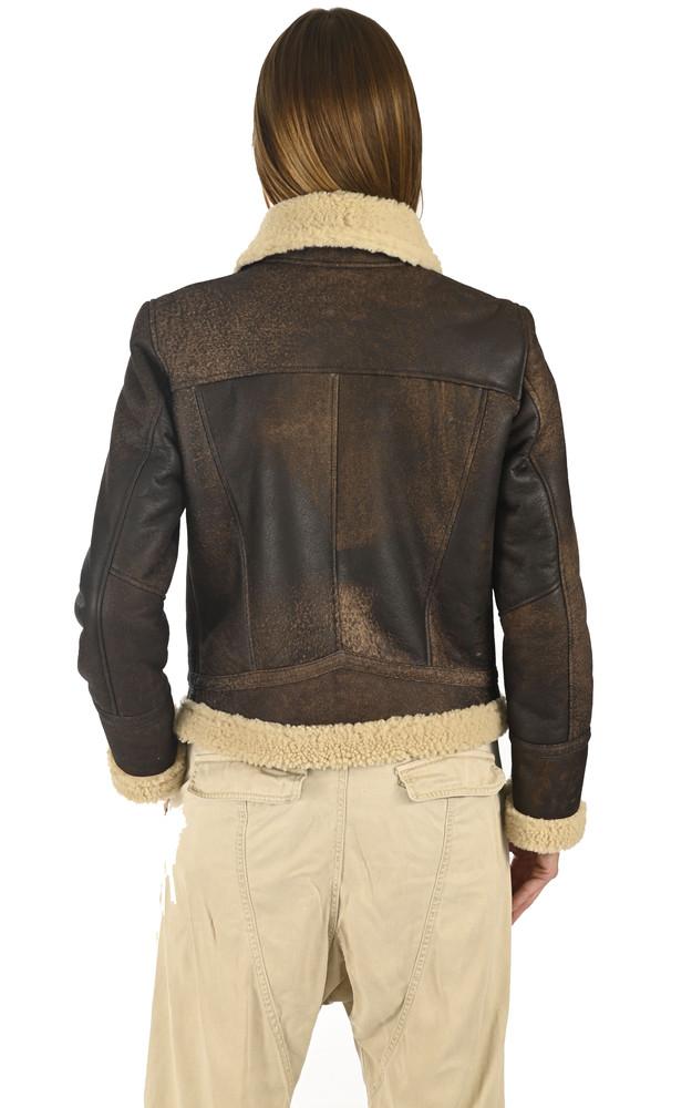 La Canadienne Blouson Peau Lainée Marron