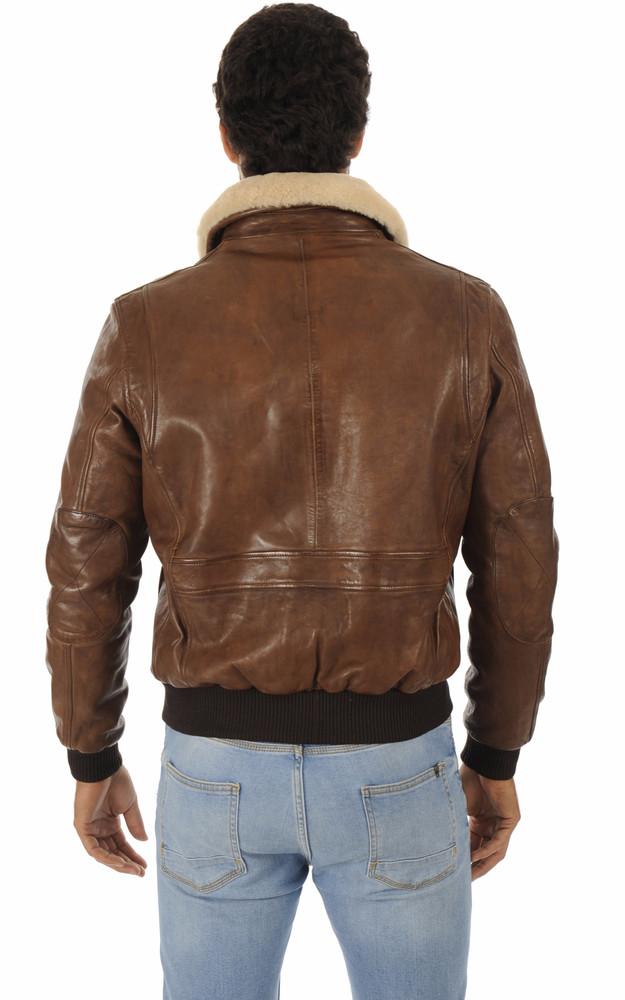 La Canadienne Blouson Pilote Corsair Marron Clair