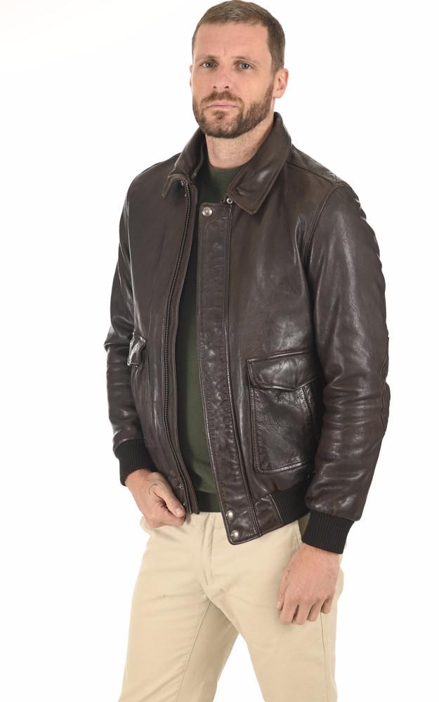 La Canadienne Blouson Pilote Corsair Marron Foncé