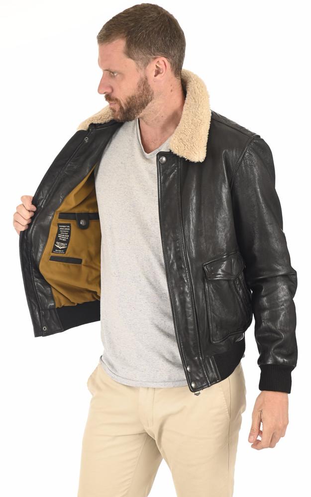 La Canadienne Blouson Pilote Corsair Noir