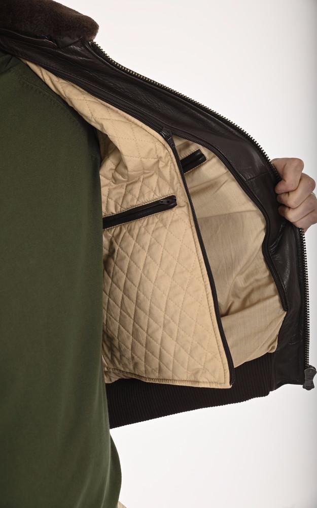 La Canadienne Blouson Pilote Cuir Marron