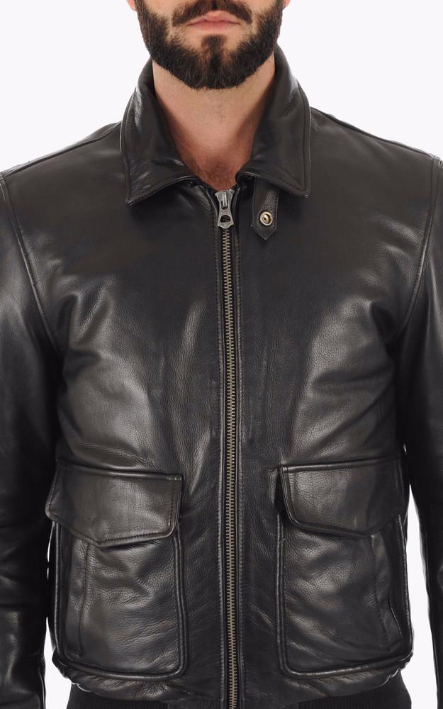 La Canadienne Blouson Pilote Cuir Noir