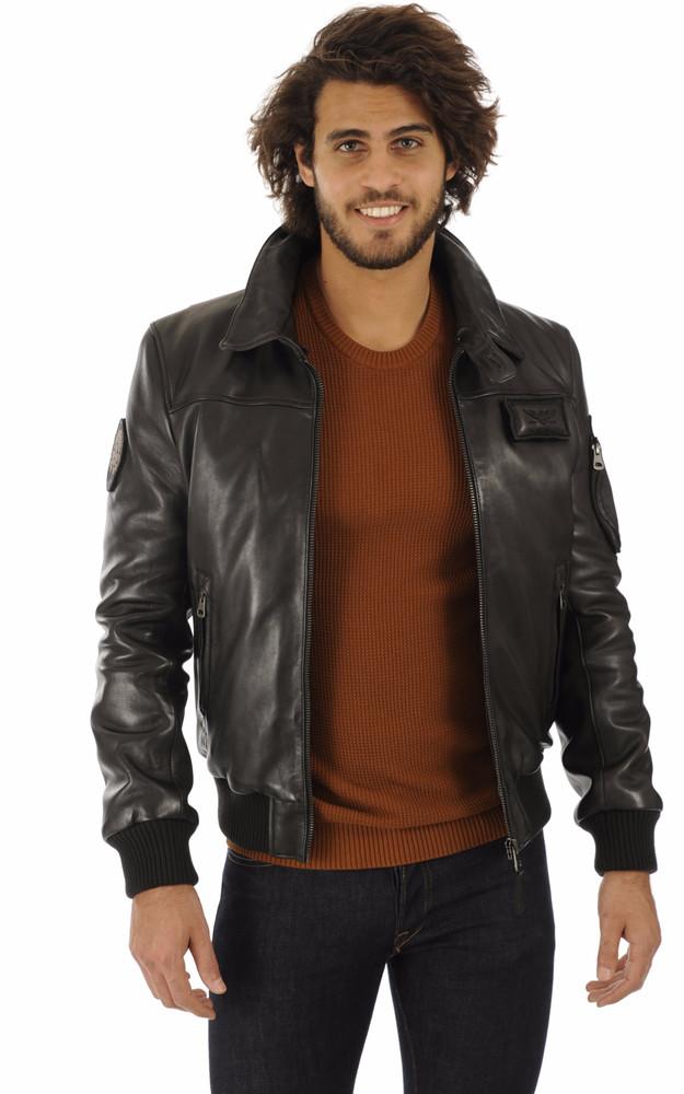 La Canadienne Blouson Pilote Cuir Rafal Black
