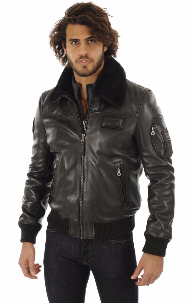 la canadienne Blouson pilote cuir Rafal Black