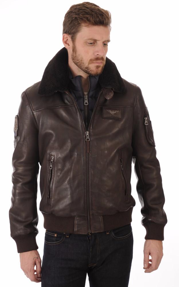 la canadienne Blouson pilote cuir Rafal Brown