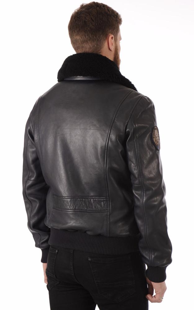 La Canadienne Blouson Pilote Cuir Rafal Marine