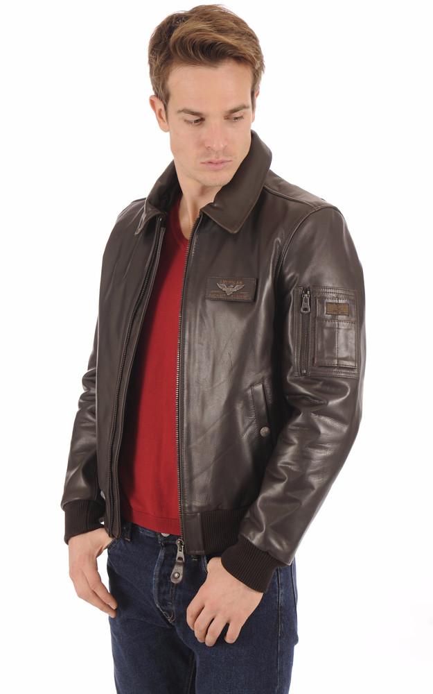 La Canadienne Blouson Pilote Cuir Texaco Marron