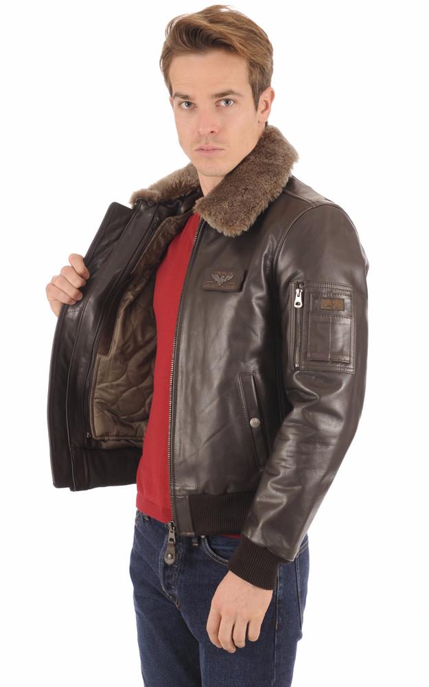 La Canadienne Blouson Pilote Cuir Texaco Marron