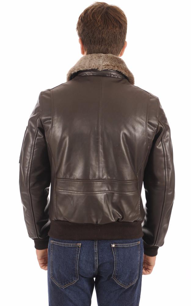 La Canadienne Blouson Pilote Cuir Texaco Marron