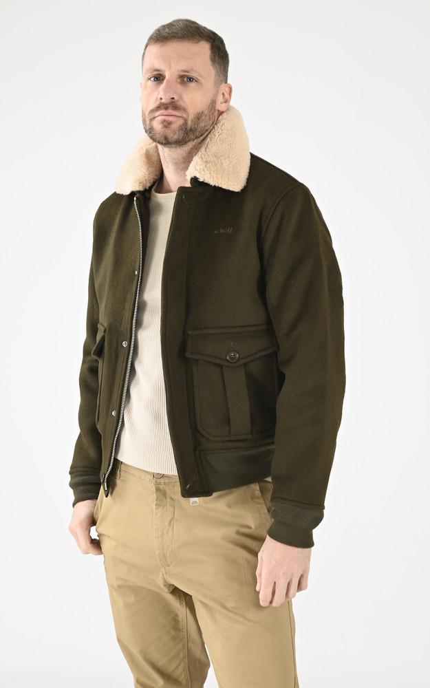 La Canadienne Blouson Pilote Laine Airguard Kaki