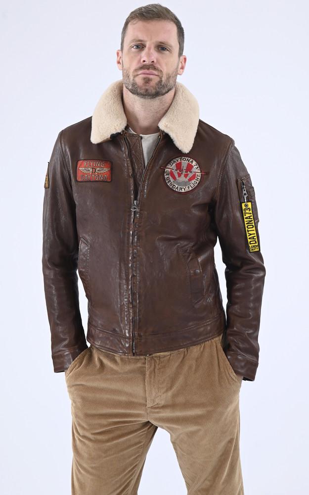 la canadienne Blouson pilote Waterford cognac