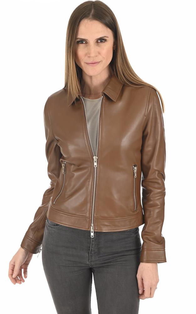 la canadienne Blouson Random Girl cognac