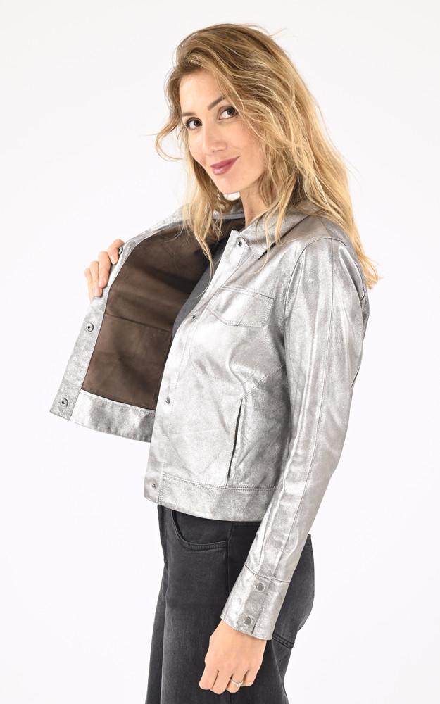 La Canadienne Blouson Ruby Metal Argent