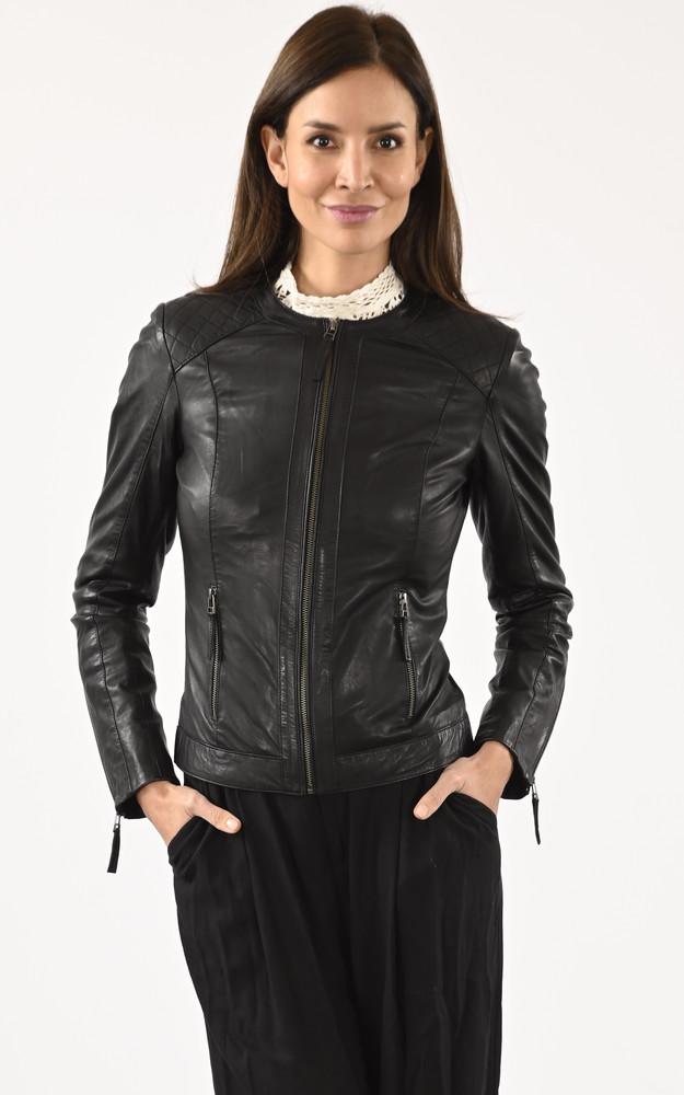 la canadienne Blouson Spencer Cuir Femme