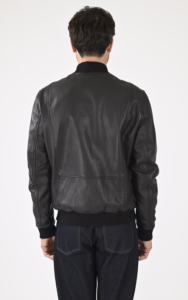 La Canadienne Blouson Teddy Cuir Noir