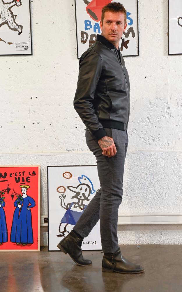 La Canadienne Blouson Teddy Cuir Noir