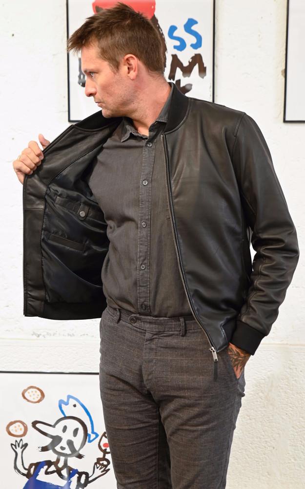 La Canadienne Blouson Teddy Cuir Noir