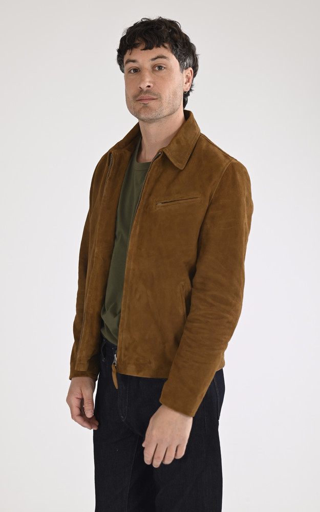 La Canadienne Blouson Velours Lc Work Cognac