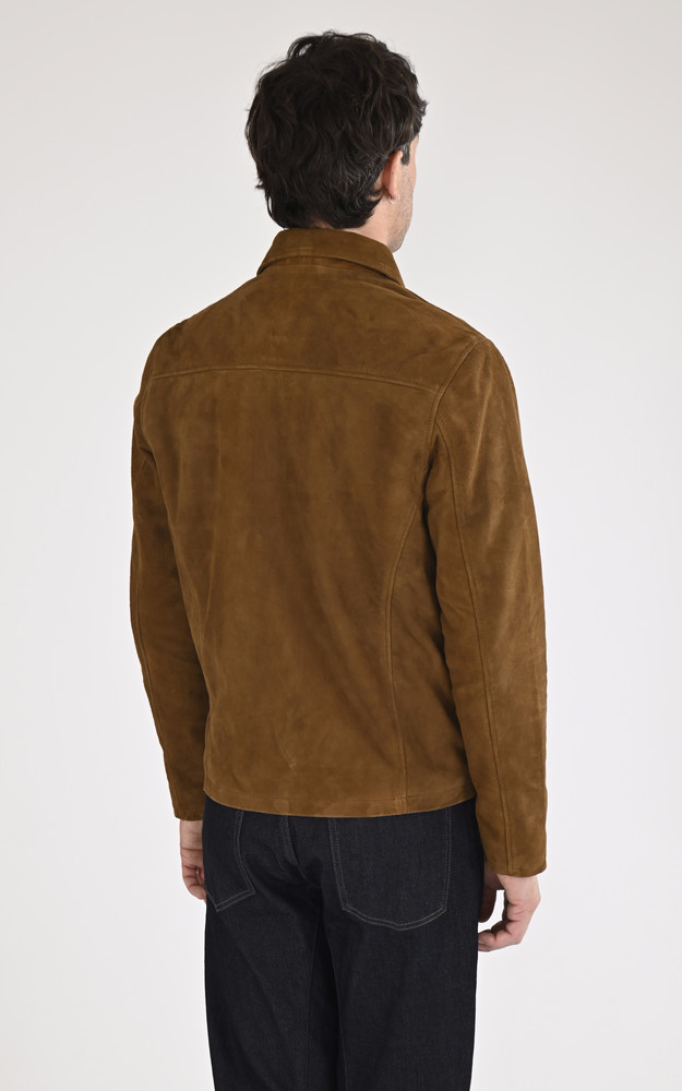La Canadienne Blouson Velours Lc Work Cognac