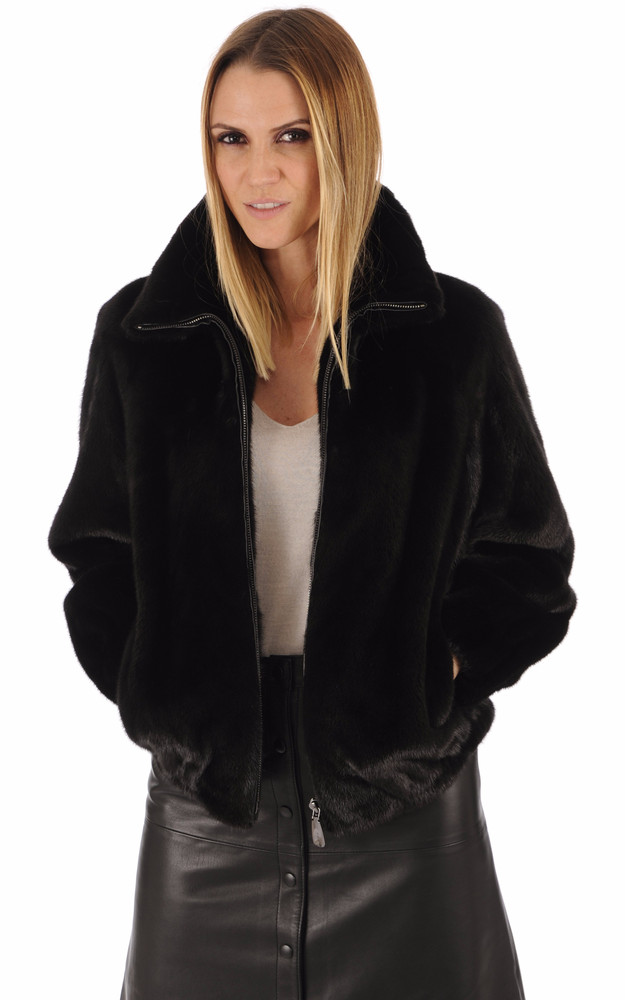 la canadienne Blouson vison noir
