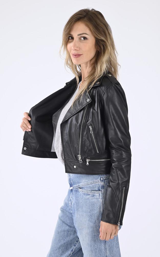 La Canadienne Blouson Yoko En Cuir Noir