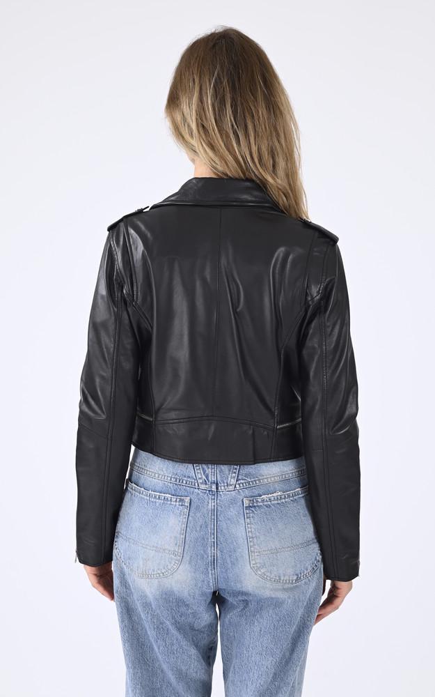 La Canadienne Blouson Yoko En Cuir Noir