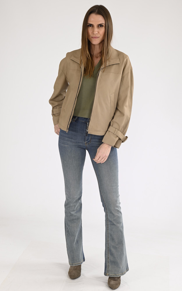 La Canadienne Blousons Cuir Ibiza Beige