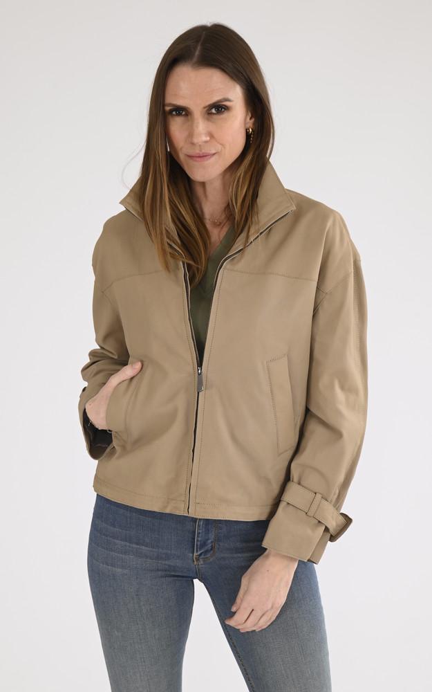 la canadienne Blousons cuir Ibiza beige