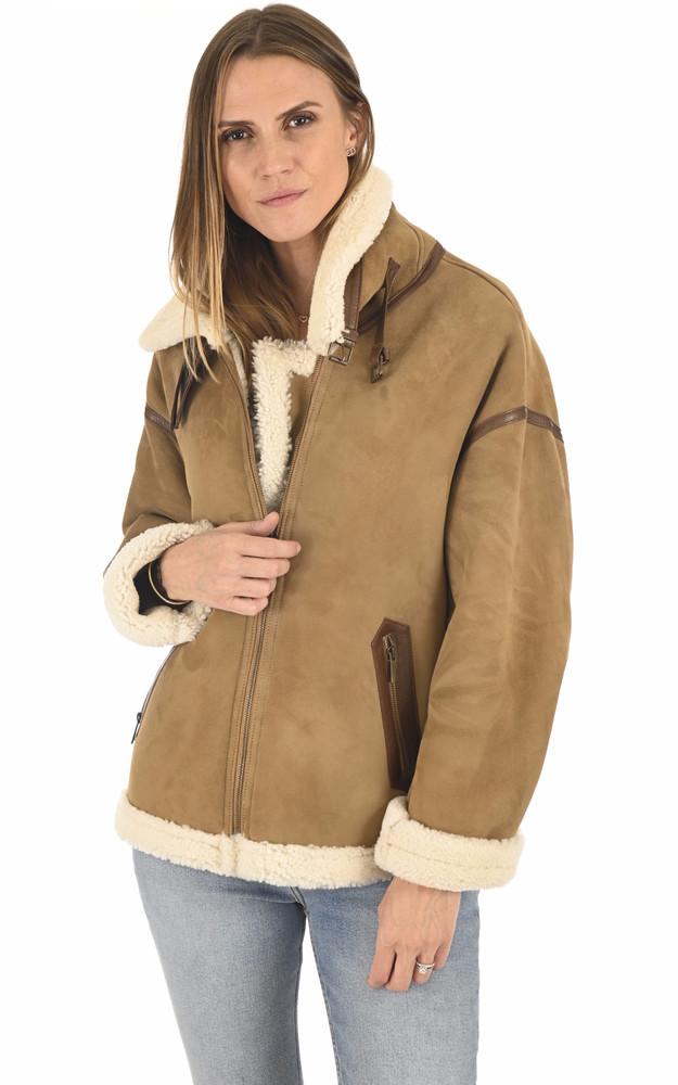 La Canadienne Bombardier Agneau Oversize Camel