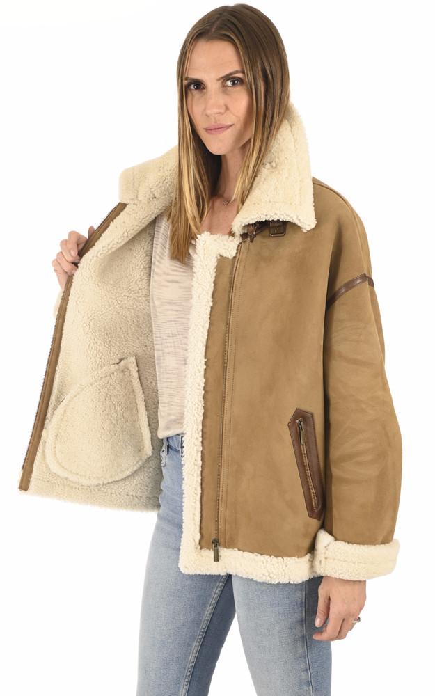 La Canadienne Bombardier Agneau Oversize Camel